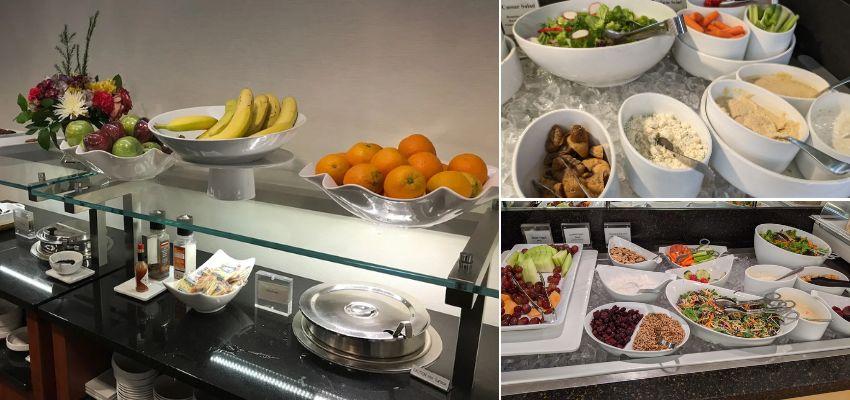 Food & Snacks at Air France Lounge Boston