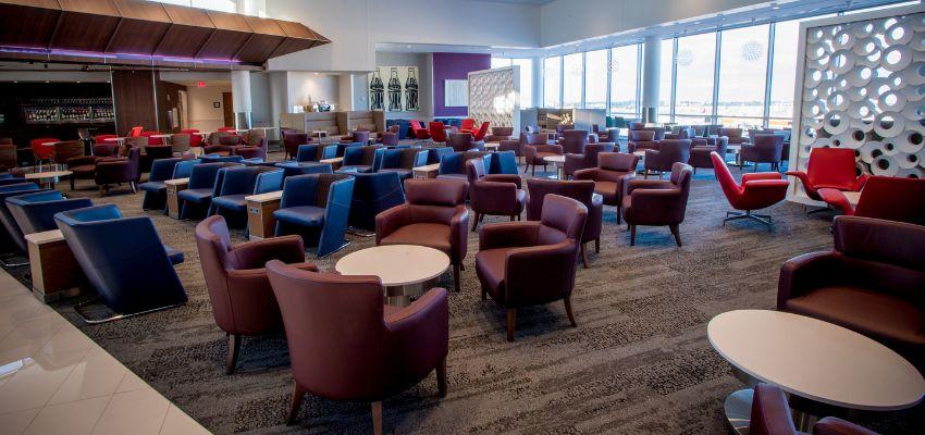 Sitting Area at Delta Sky Club  Lounge, Concourse B Atlanta 