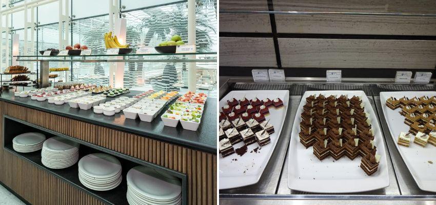 Food & Snacks at Ahlan First Class Lounge, Terminal 1, DXB