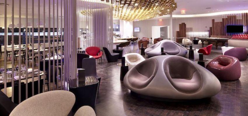 Sitting area at Virgin Atlantic Clubhouse Lounge, JFK